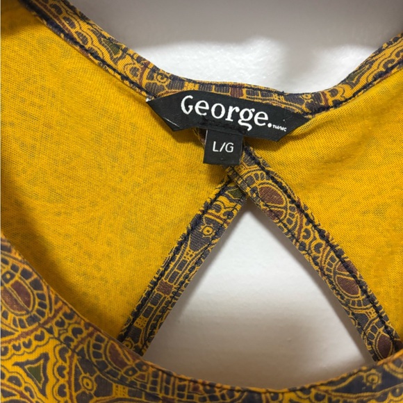 George Yellow Geometric Mini Dress - Picture 2 of 3